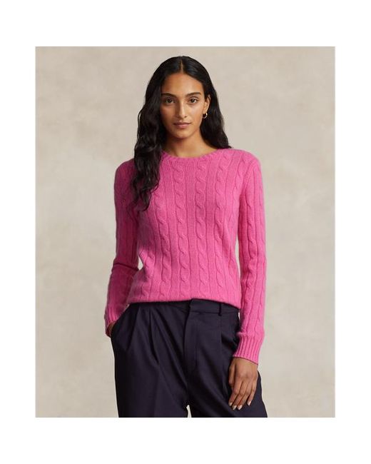 Polo Ralph Lauren Pink Cable-knit Cashmere Jumper