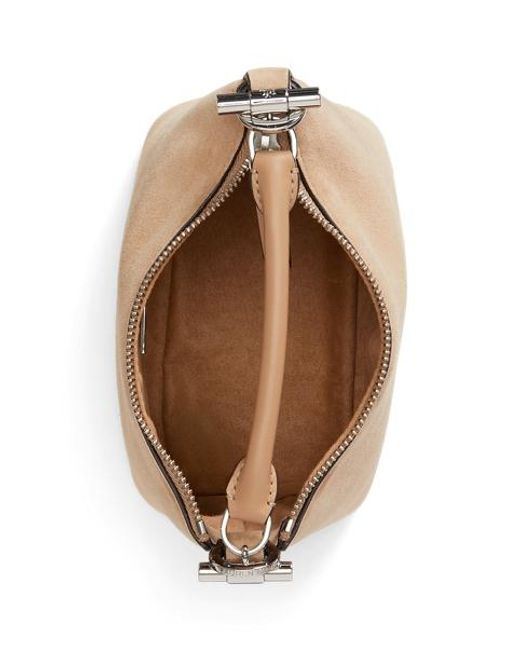 Ralph Lauren Natural Suede Mini Blaike Shoulder Bag
