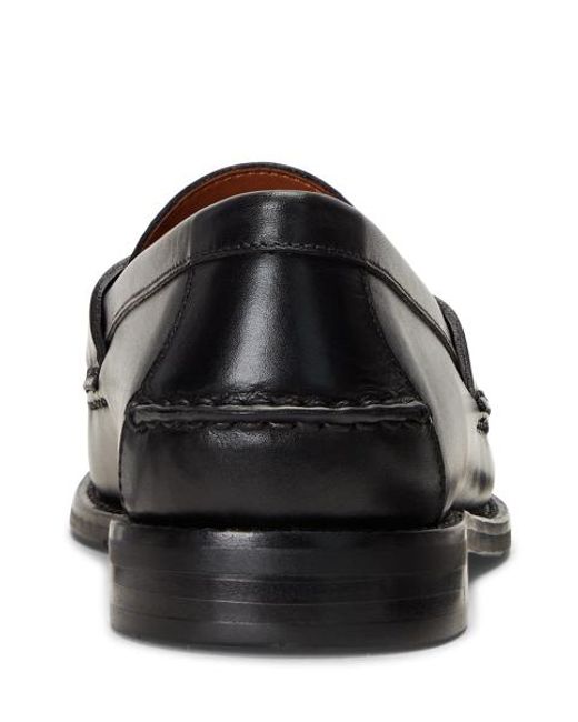 Polo Ralph Lauren Black Alston Leather Penny Loafer for men