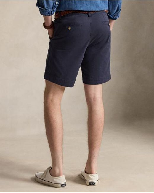 Polo Ralph Lauren Blue 23 Cm Stretch Straight Fit Chino Short for men