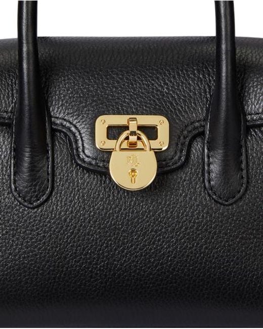 Ralph Lauren Black Ralph Lauren Pebbled Leather Small Tanner Satchel