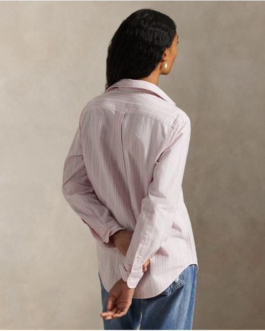Chemise Oxford Classic Fit Rayée Polo Ralph Lauren en coloris Pink