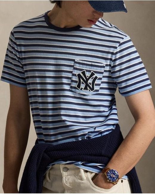 Polo Ralph Lauren Blue Polo Ralph Lauren Lauren Yankees T-Shirt for men