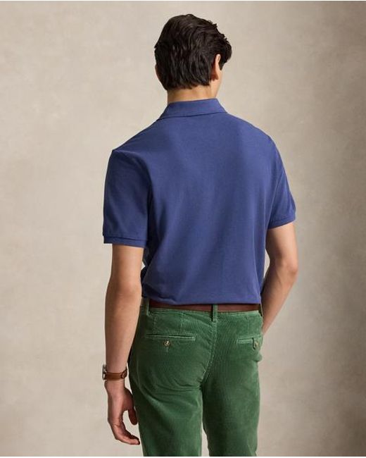 Polo Ralph Lauren Blue Classic Fit Polo Bear Mesh Polo Shirt for men