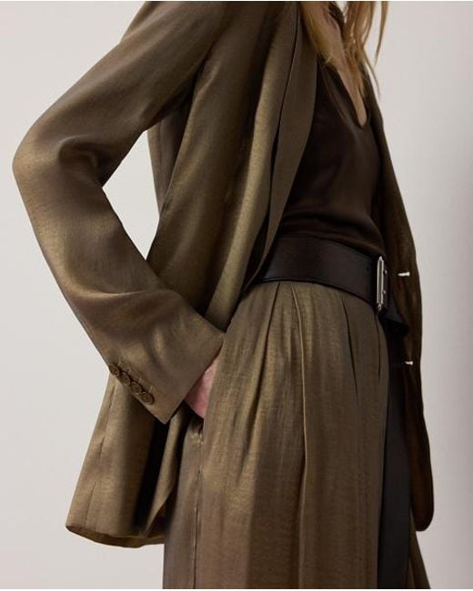 Ralph Lauren Brown Marcy Lamé Jacket
