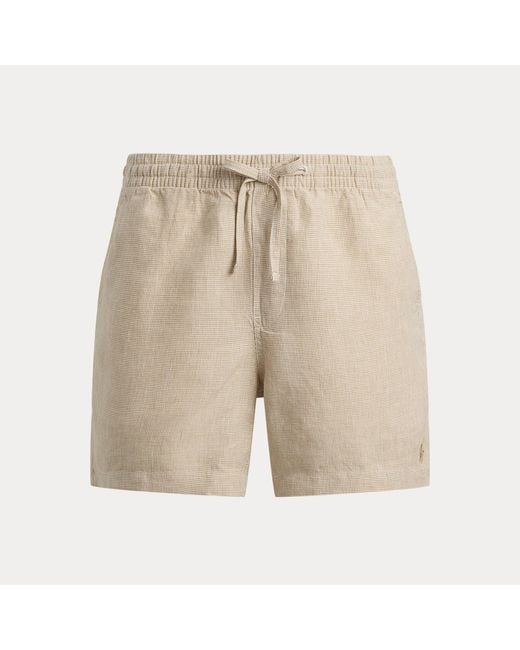Polo Ralph Lauren Natural 15 Cm Polo Prepster Linen Shorts for men