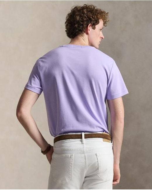 Polo Ralph Lauren Brown Custom Slim Fit Soft Cotton T-Shirt for men
