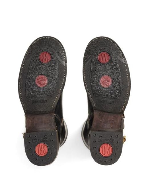 RRL Black Leather Boot for men