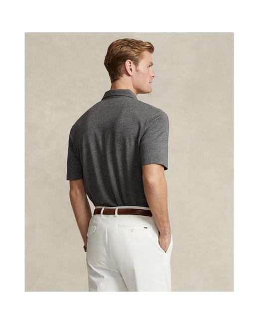 Polo Ralph Lauren Classic Fit Katoen-linnen Mesh Polo-shir in het Gray voor heren