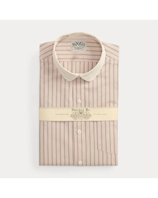 RRL Natural Slim Fit Striped Shirt for men