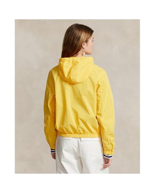 Chaqueta con capucha de sarga lavada Polo Ralph Lauren de color Yellow