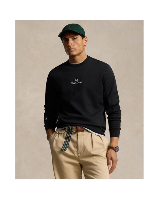 Sudadera de punto doble con logotipo Polo Ralph Lauren de hombre de color Black