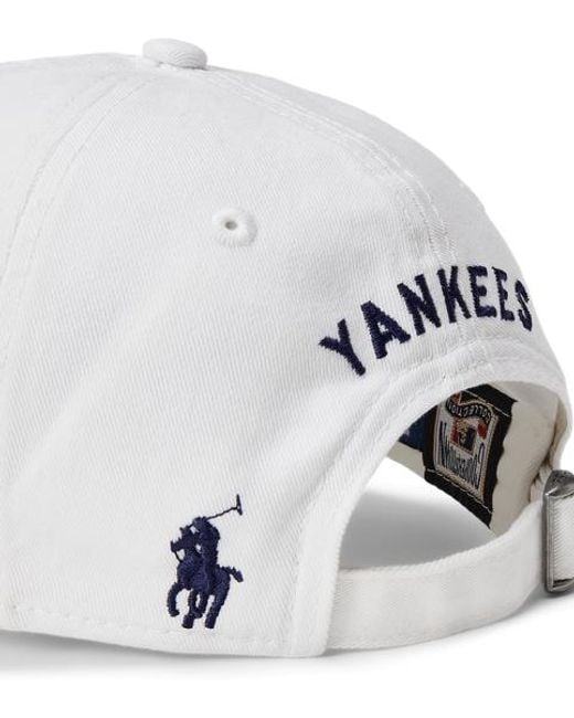 Polo Ralph Lauren White Polo Ralph Lauren Lauren Yankees Twill Cap for men