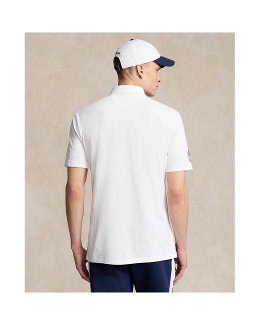 Polo Ralph Lauren Blue Wimbledon Classic Fit Graphic Polo Shirt for men