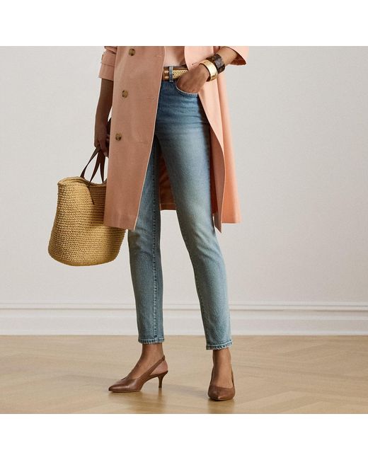 Ralph Lauren Blue High-Rise Skinny Ankle Jean
