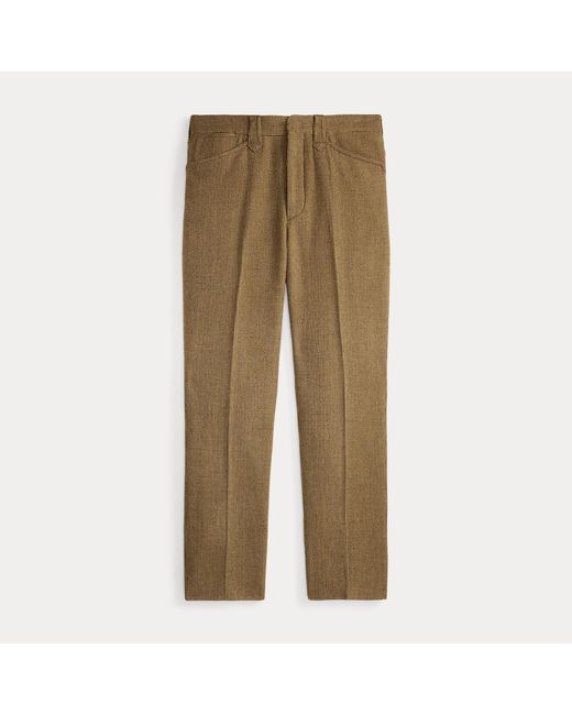 Ralph Lauren Gray Slim Fit Tweed Western Trouser for men