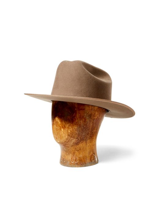 RRL Brown Wool Felt Cattleman Hat for men