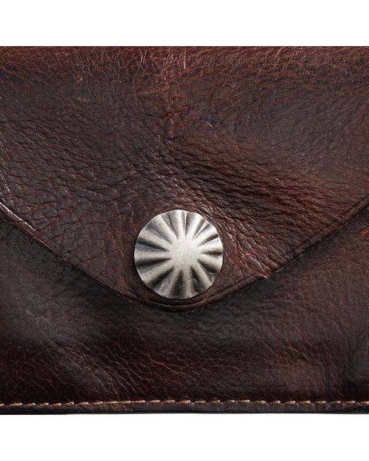 RRL Brown Leather Card Case for men
