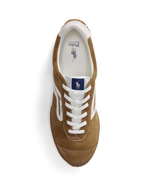 Polo Ralph Lauren Brown Suede Treaded Low-Top Trainer