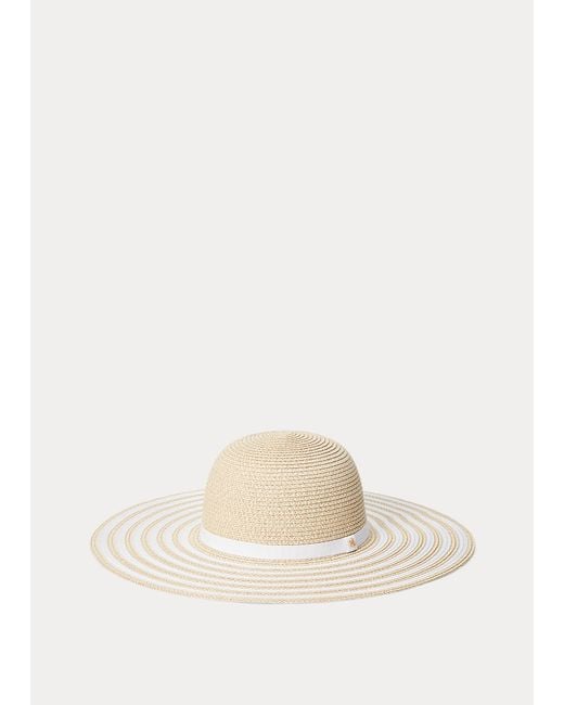 Ralph Lauren Natural Striped Packable Sun Hat