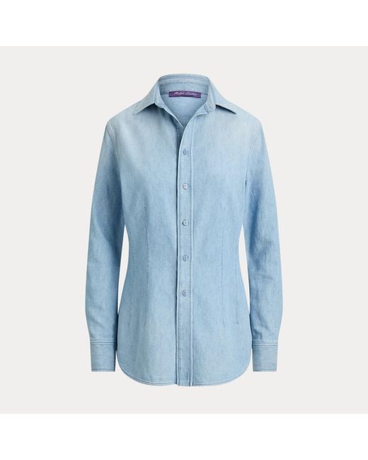 Ralph Lauren Blue Callie Cotton Denim Shirt