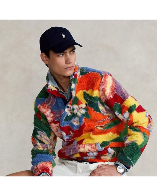 Ralph Lauren Multicolor Floral-print Pile Fleece Pullover for men