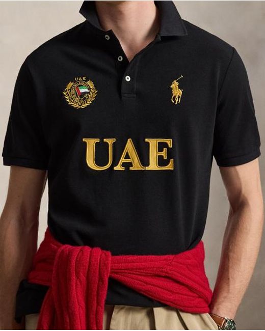 Polo Ralph Lauren Black Classic Fit Uae Polo Shirt for men