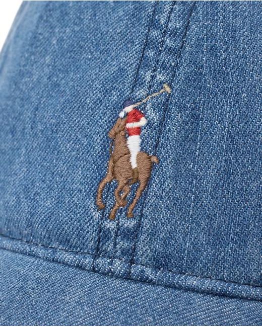 Polo Ralph Lauren Blue Denim Ball Cap for men