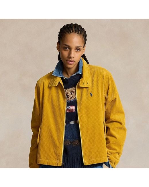 Polo Ralph Lauren Yellow Corduroy Windbreaker Jacket