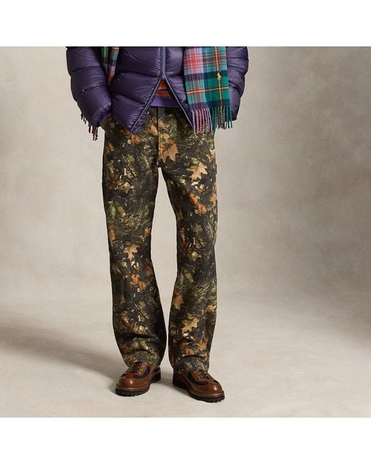 Polo Ralph Lauren Blue Polo Dungaree Fit Forest-Print Trouser for men