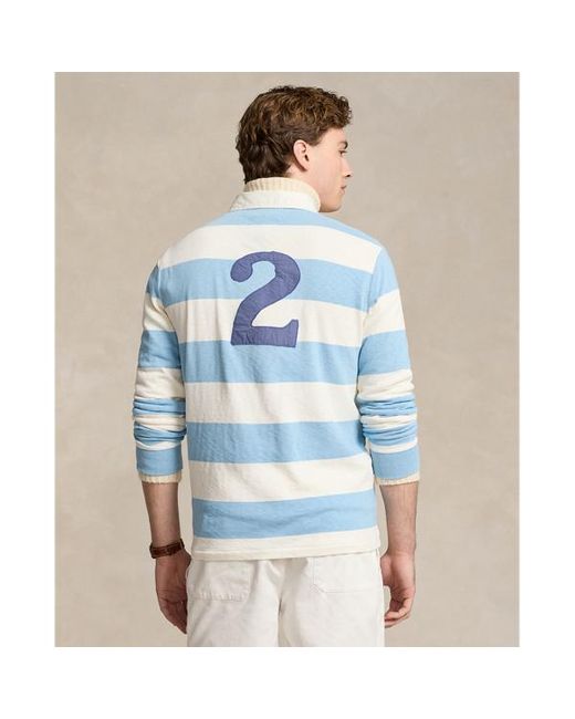 Polo Ralph Lauren Gestreiftes Classic-Fit Jersey-Rugbyhemd in Blue für Herren