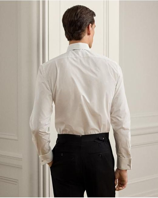 Ralph Lauren Natural Piqué-Bib French Cuff Tuxedo Shirt for men