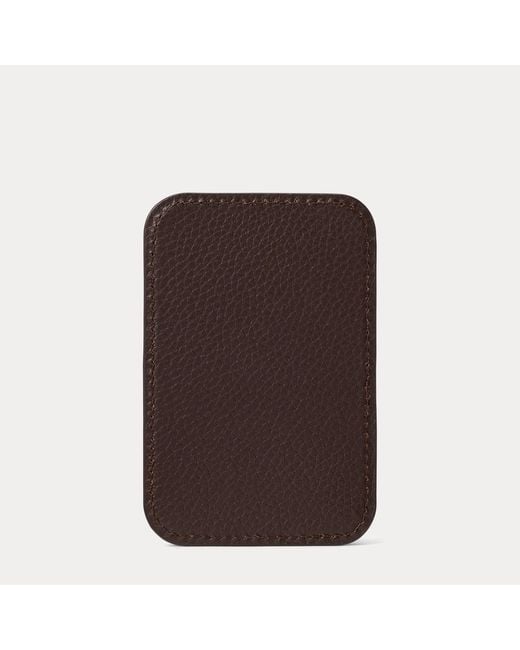 Polo Ralph Lauren Brown Leather Card Case With Magsafe for men