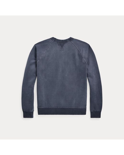 RRL Blue Garment-Dyed French Terry Sweatshirt for men