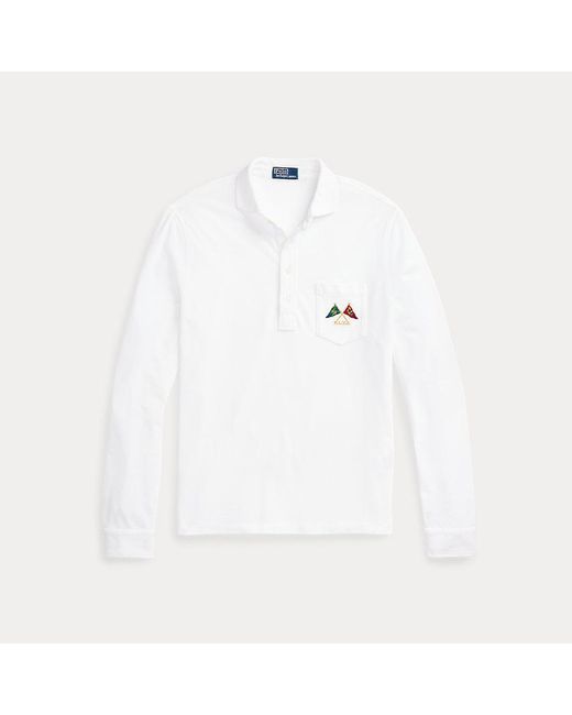 Polo Ralph Lauren Standard Fit Nautisch Mesh Polo-shirt in het White voor heren