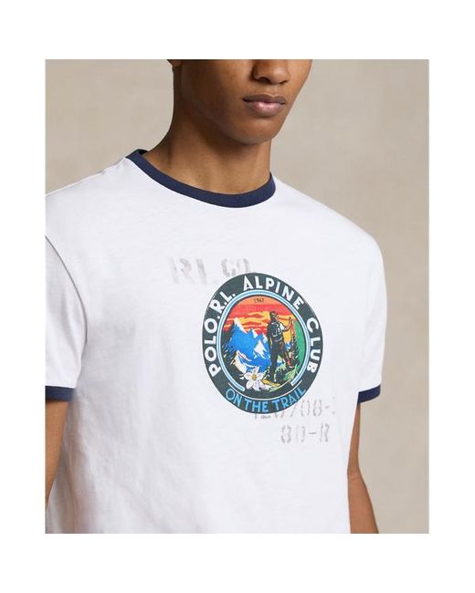 Polo Ralph Lauren Classic-Fit Jersey-T-Shirt mit Grafik in White für Herren