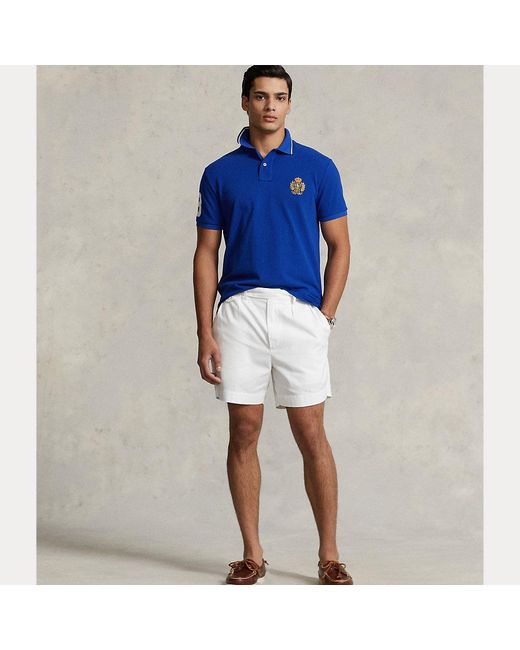 Polo con stemma Custom Slim-Fit da Uomo di Polo Ralph Lauren in Blu | Lyst