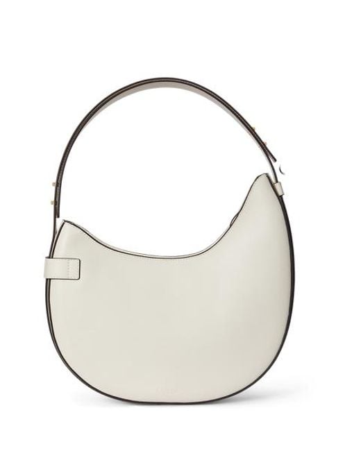 Ralph Lauren Blue Leather Large Tasha Shoulder Bag