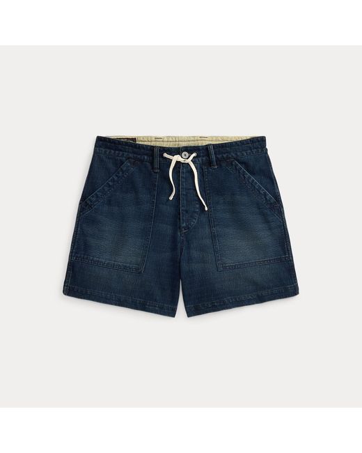 RRL Blue Jersey Short for men