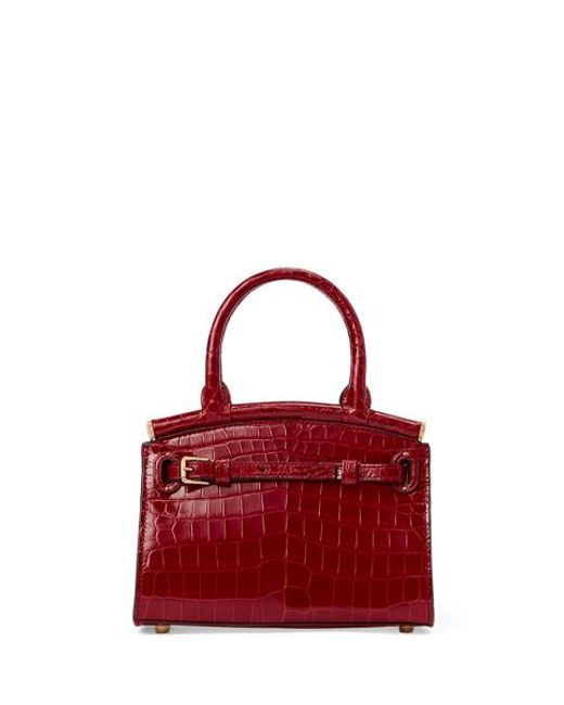 Ralph Lauren Red Rl50 Caiman Mini Bag