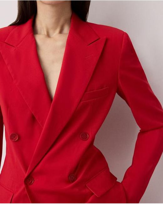 Ralph Lauren Red Ramona Wool-Blend Jacket