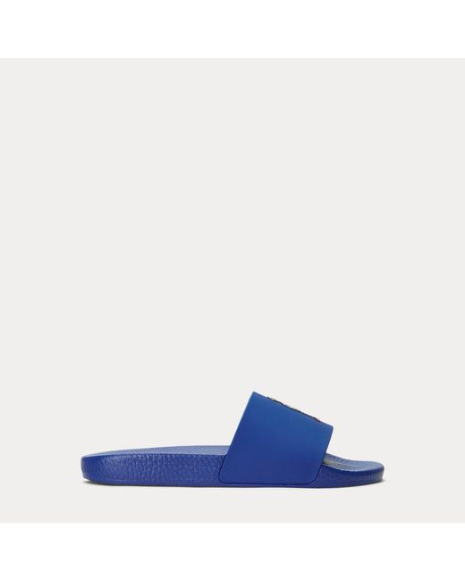 Ralph Lauren Blue Polo Bear Slide Sandal for men