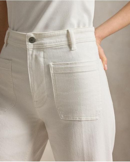 Polo Ralph Lauren White Beaton Denim Trouser