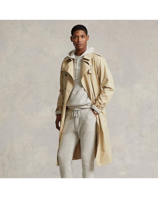 Polo Ralph Lauren Stretch Cotton Trench Coat in Natural for Men | Lyst