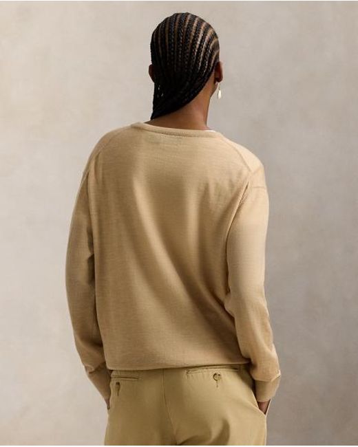 Polo Ralph Lauren Natural Wool V-Neck Sweater