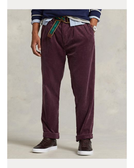 Pantaloni Whitman in velluto Relaxed-Fit da Uomo di Polo Ralph Lauren in  Viola | Lyst