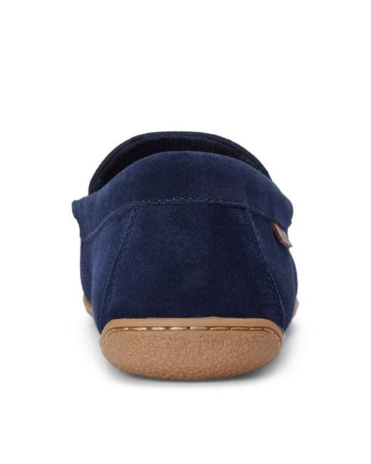 Polo Ralph Lauren Blue Brenan Polo Bear Suede Slipper for men