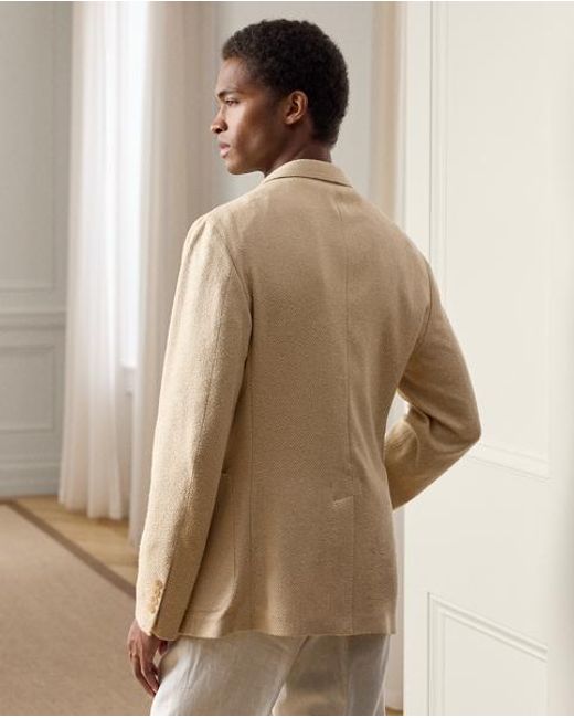 Ralph Lauren Natural Hadley Hand-Tailored Herringbone Jacket for men