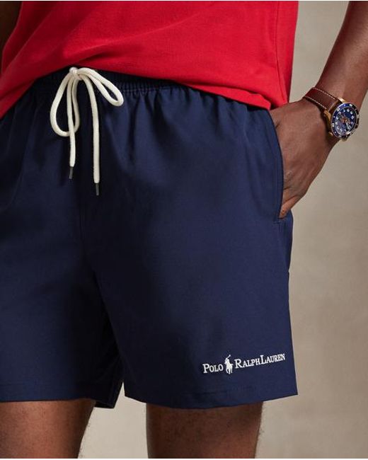 Polo Ralph Lauren Blue 14.5 Cm Traveller Classic Swimming Trunk for men
