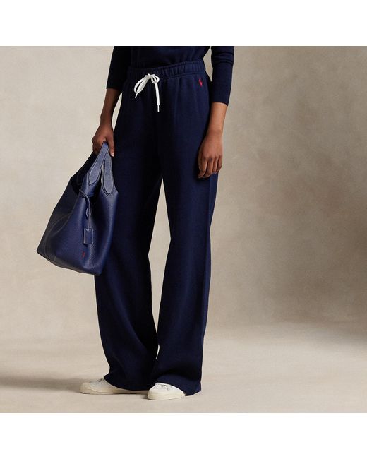 Polo Ralph Lauren Blue Drawstring Wide-Leg Tracksuit Bottoms